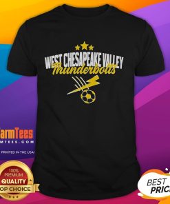 Good West Chesapeake Valley Thunderbolts soccer T-shirt featuring vibrant team colors and logo design.