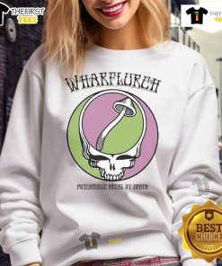 Good Wharflurch X Grateful Dead psychedelic metal sweatshirt featuring vibrant colors and unique graphic design.