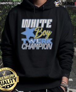 Good White Boy Twerk Champion hoodie featuring a vibrant design, perfect for dance enthusiasts and casual wear.
