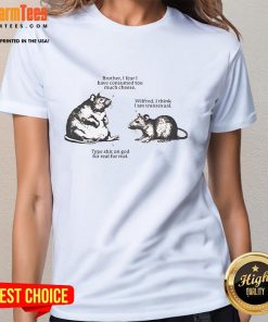 Good Wilfred and His Brother Ladies Tee featuring vibrant graphics and a comfortable fit for casual wear.