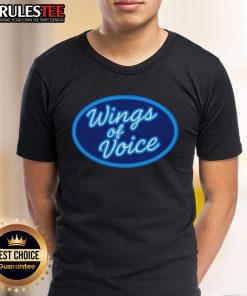 Good Wings Of Voice T-Shirt featuring a stylish design, perfect for music lovers and a trendy casual outfit.