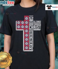 Good Winnipeg Jets I Can Do All Things tee for women, featuring a motivational Christian quote and team logo design.