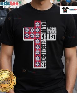 Good Winnipeg Jets T-shirt featuring 'I Can Do All Things Through Christ' inspiring message for fans and believers.