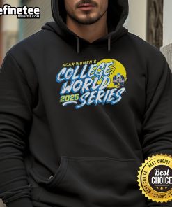 Official 2025 NCAA Softball Women's College World Series Hoodie in team colors, perfect for fans and players.