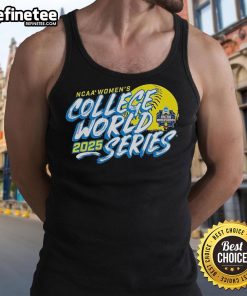 Alt Text: Official 2025 NCAA Softball Women's College World Series tank top in vibrant colors, perfect for fans and athletes.