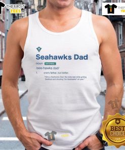 Alt Text: Happy UNC Wilmington Seahawks Dad definition tank top, showcasing a proud dad's love for UNC Wilmington Seahawks.