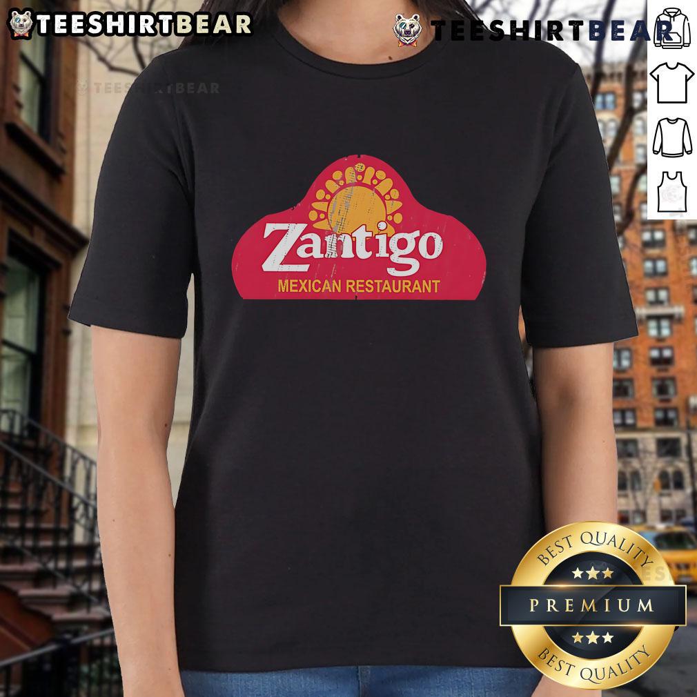 Happy Zantigo Mexican Restaurant Ladies Tee Happy Zantigo Mexican Restaurant Ladies Tee featuring vibrant colors and a fun design for casual dining enthusiasts.