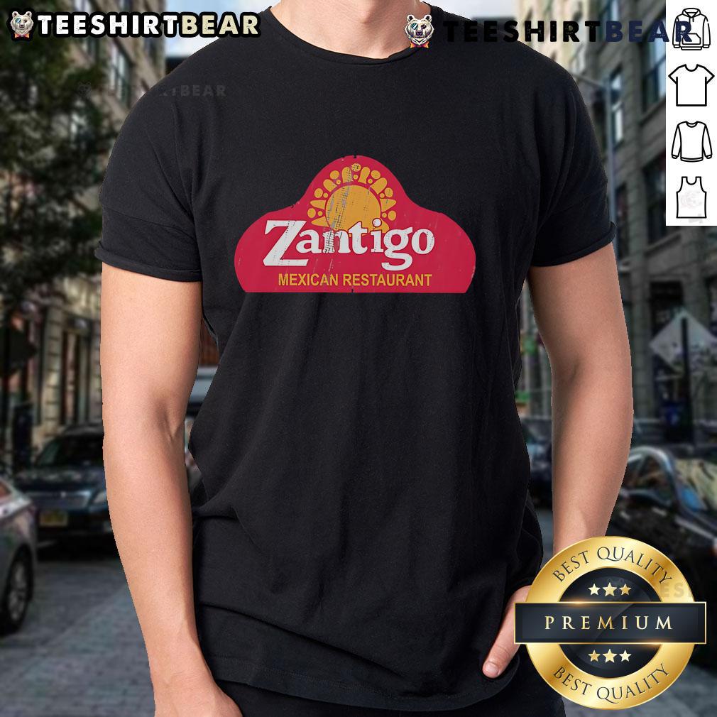 Happy Zantigo Mexican Restaurant T Shirt Happy Zantigo Mexican Restaurant T-Shirt featuring vibrant colors and fun graphics celebrating Mexican cuisine.