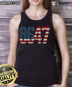 Hot 8647 tank top featuring the US flag, perfect for patriotic celebrations and casual summer wear.