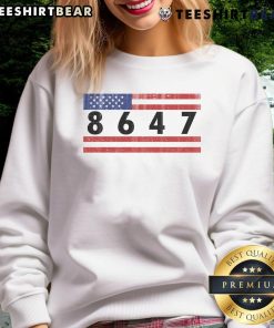 Alt Text: Hot Anti-Trump Impeach sweatshirt featuring the US flag, perfect for expressing political views and activism.