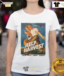 Join the Crop Corps with our Hot Help Harvest Ladies Tee, perfect for supporting sustainable farming and style.
