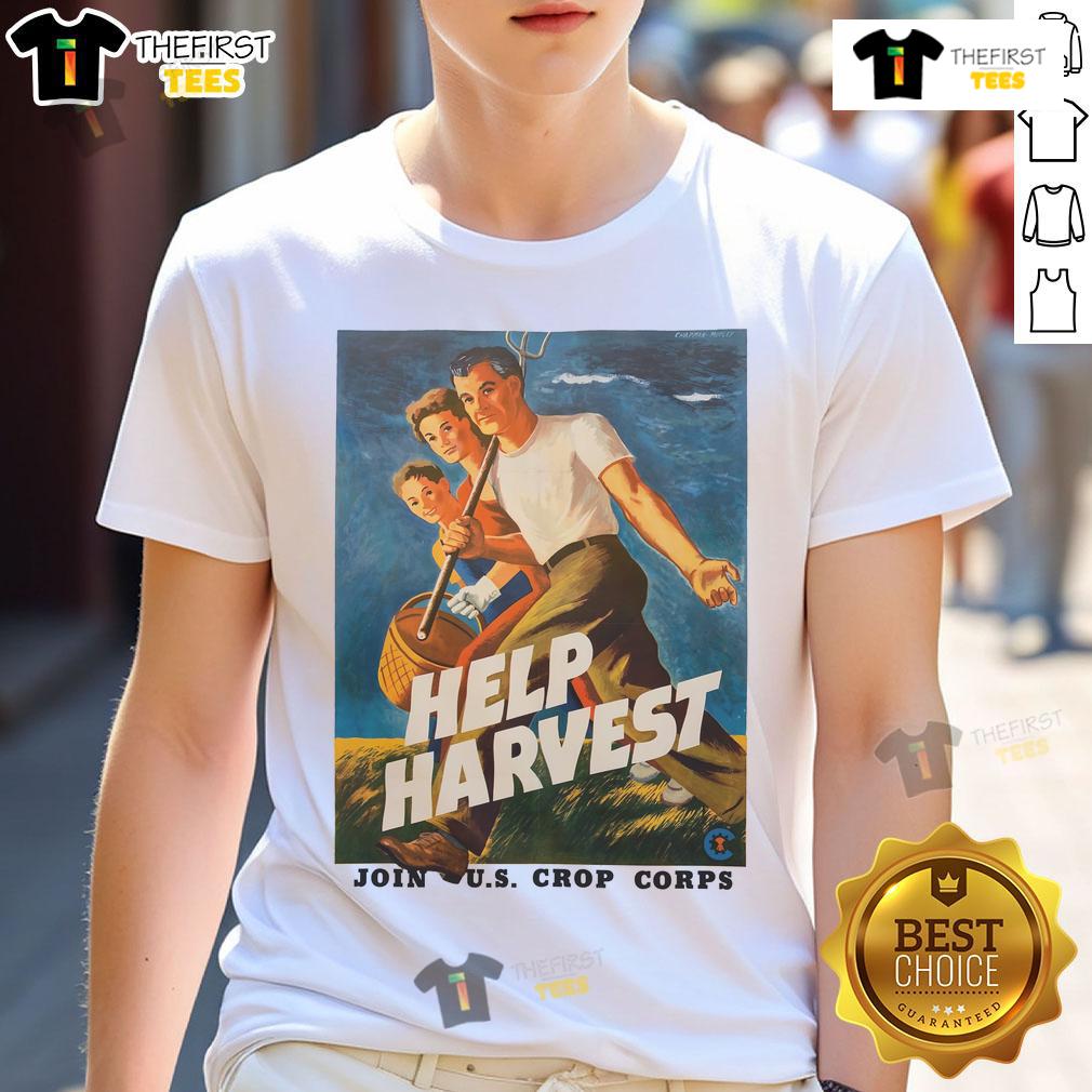 Hot Help Harvest Join Us Crop Corps T Shirt Hot Help Harvest Join Us Crop Corps T-Shirt featuring vibrant graphics and a stylish design for agricultural enthusiasts.