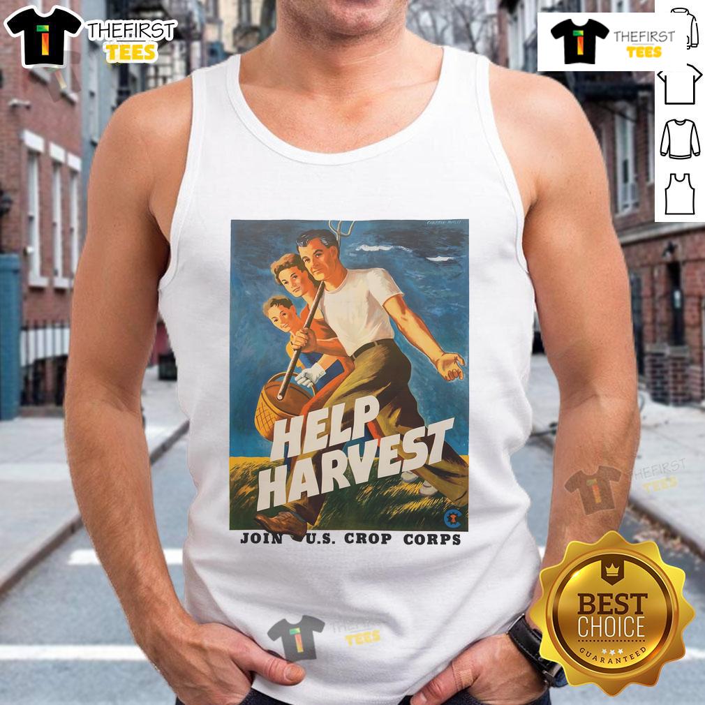 Hot Help Harvest Join Us Crop Corps Tank Top Join the Crop Corps with our Hot Help Harvest tank top, perfect for summer farming and outdoor activities.