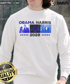 Hot Obama Harris 2028 sweatshirt featuring bold graphics and vibrant colors, perfect for supporters of the 2028 campaign.