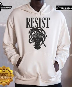 Hot Resist Medusa Women's Rights Feminist Rage Hoodie featuring bold graphic design promoting women's empowerment.
