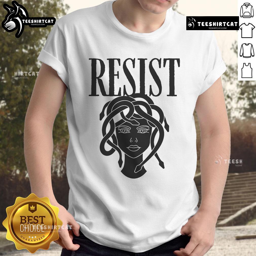 Hot Resist Medusa Women Rights Feminist Rage T Shirt Hot Resist Medusa Women Rights Feminist Rage T-Shirt featuring a bold graphic design promoting women's empowerment.