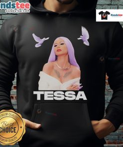 Hot Tessa Galaxy Organic Doves Hoodie in vibrant colors, showcasing a stylish and eco-friendly design for modern fashion.