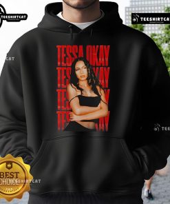Stylish Hot Tessa Okay Hoodie displayed on a mannequin, showcasing its vibrant colors and trendy design for casual wear.