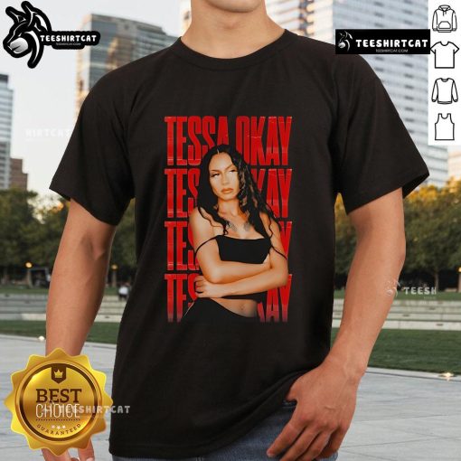 Hot Tessa Okay T-Shirt featuring a stylish design with vibrant colors, perfect for casual wear and fashion lovers.