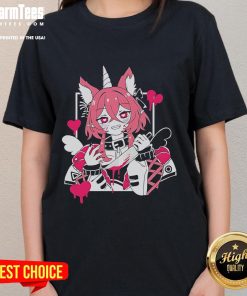 Hot Textilgremlin Laphipi Vtuber anime ladies tee featuring vibrant graphics and stylish design for anime fans.