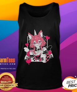 Alt Text: Hot Textilgremlin Laphipi Vtuber Anime Tank Top featuring vibrant graphics and a stylish design for anime fans.