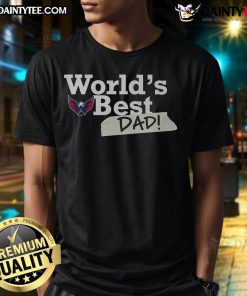 Alt Text: Hot Washington Capitals World's Best Dad T-Shirt featuring team logo and vibrant colors, perfect for hockey-loving dads.