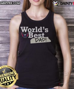 Hot Washington Capitals World's Best Dad tank top in red, perfect for sports fans and Father's Day gifts.
