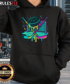 Awesome Hockey Ice Cream Drip Hoodie featuring vibrant colors and a unique design perfect for hockey fans and style enthusiasts.