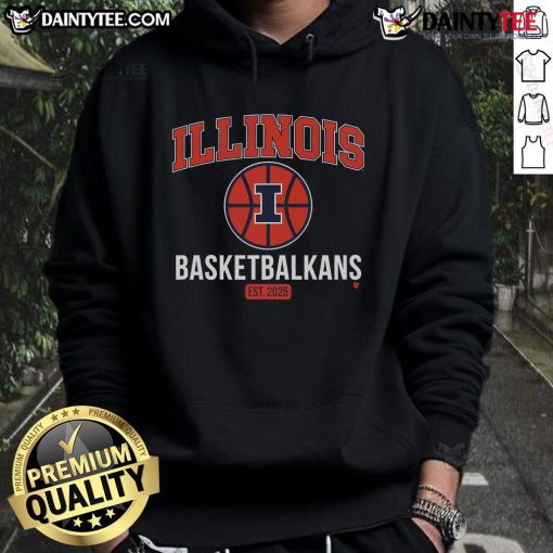 Illinois Basketball Hoodie - Est. 2025, featuring a stylish design perfect for fans and athletes alike.
