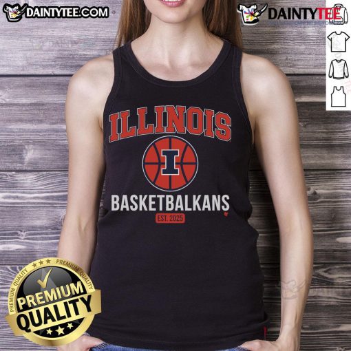 Illinois Basketball Tank Top, Est. 2025, featuring a stylish design for fans and athletes in vibrant colors.