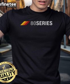 Alt Text: Vintage 80 Series 3 Stripes T-Shirt in stylish design, perfect for retro fashion lovers and casual wear enthusiasts.