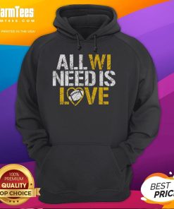 Cozy Nice All We Need Is Love Hoodie in soft fabric, perfect for casual wear and expressing love.