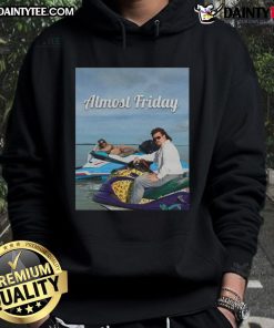 Cozy 'Nice Almost Friday' hoodie by Sweeney and McBride, perfect for casual wear and weekend vibes.