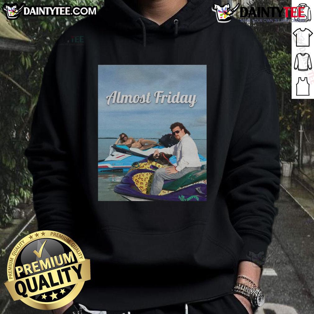 Nice Almost Friday Sweeney And Mcbride Hoodie Cozy 'Nice Almost Friday' hoodie by Sweeney and McBride, perfect for casual wear and weekend vibes.