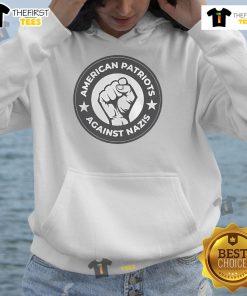 Nice American Patriots Against Nazis Hoodie featuring bold graphics, perfect for showing support and solidarity.
