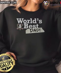 Nice Anaheim Ducks World's Best Dad Sweatshirt featuring team logo, perfect gift for hockey-loving dads.