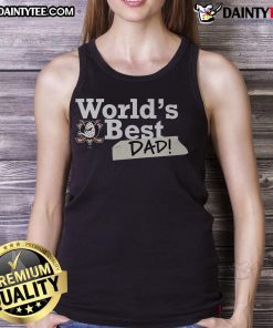 Alt Text: Nice Anaheim Ducks World's Best Dad tank top featuring vibrant team colors, perfect for proud hockey dads.