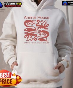 Cute animal house hoodie featuring vibrant colors and a fun dance design, perfect for cozy and stylish home wear.