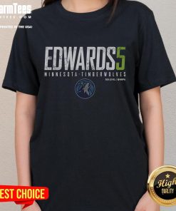 Nice Anthony Edwards Minnesota Timberwolves ladies tee featuring bold graphics and a stylish design for fans.