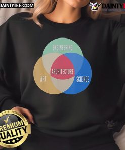 Stylish sweatshirt featuring 'Nice Architecture Engineering Art Science' design, perfect for creative professionals and students.