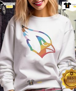 Alt Text: Stylish Nice Arizona Cardinals Pride Logo Sweatshirt featuring bold team colors and logo for fans and supporters.