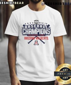 Alt Text: Arizona Wildcats 2025 Big 12 Baseball Conference Tournament Champions T-Shirt showcasing team pride and vibrant colors.