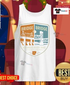 Scenic view of Nice Arkansas River Trail bridges in Little Rock, Arkansas, featuring a person wearing a tank top.