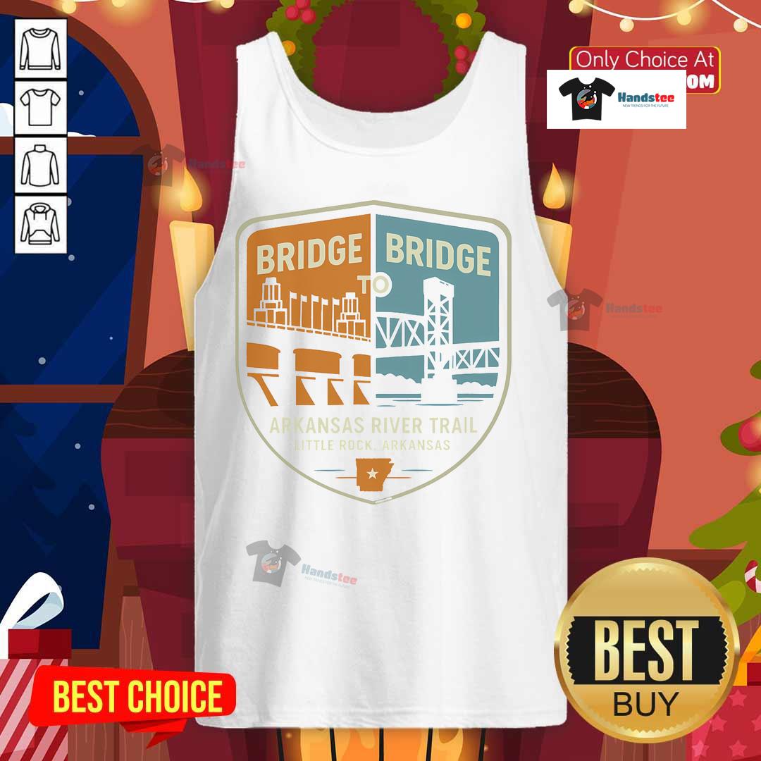 Nice Arkansas River Trail Bridges Little Rock Arkansas Tank Top Scenic view of Nice Arkansas River Trail bridges in Little Rock, Arkansas, featuring a person wearing a tank top.