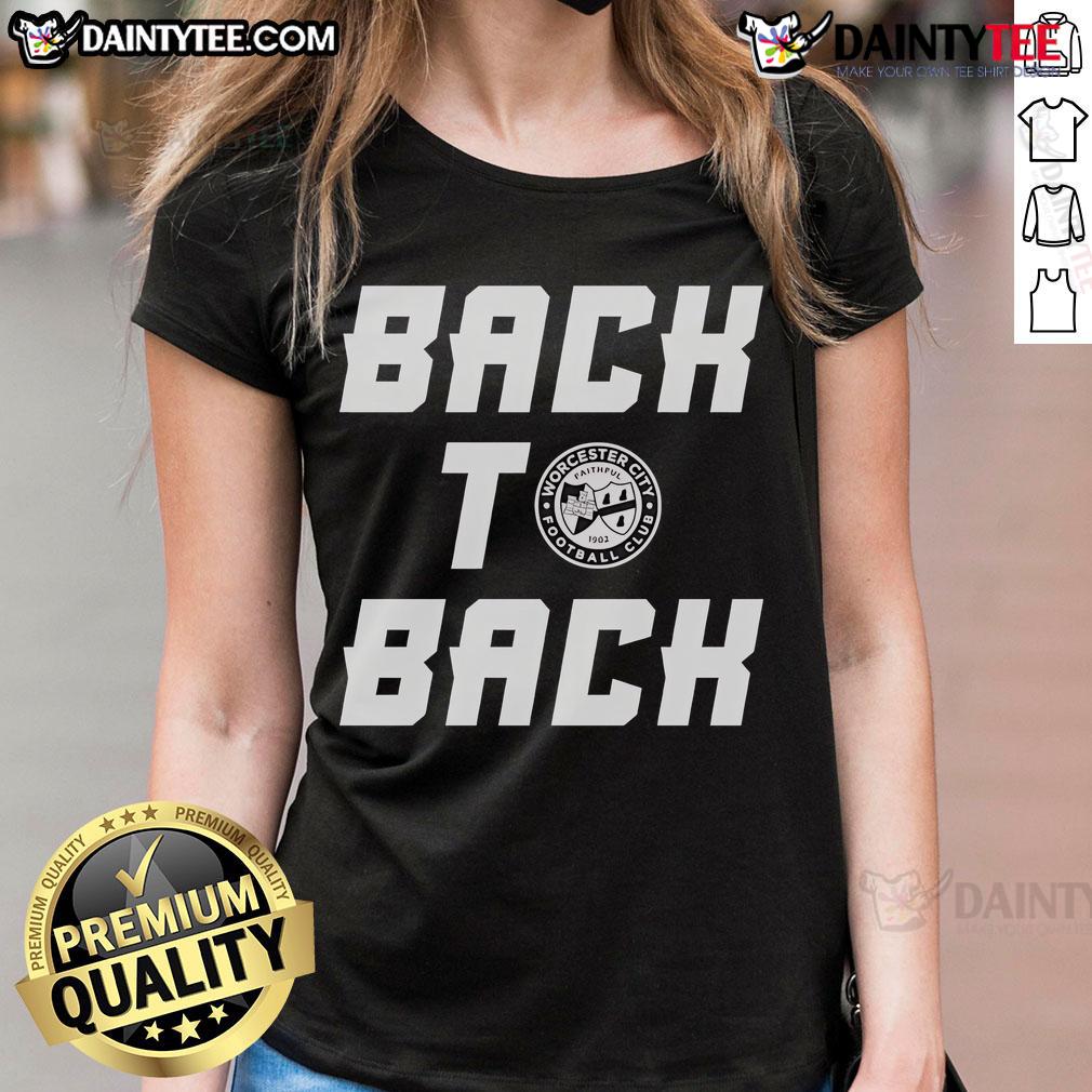 Nice Back To Back Worcester City Football Club Ladies Tee Worcester City Football Club Ladies Tee featuring a stylish back-to-back design, perfect for fans and casual wear.