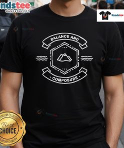 Nice Balance And Composure Land & Sea T-Shirt featuring a stylish design with ocean and nature elements for casual wear.
