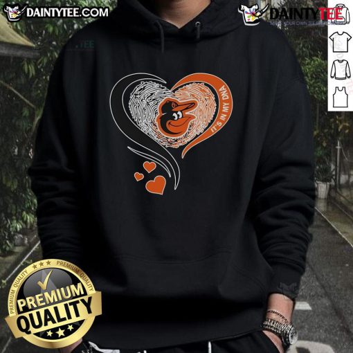 Nice Baltimore Orioles 'It's In My DNA' heart hoodie featuring team colors and logo, perfect for fans and cozy wear.