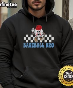 Alt Text: Nice Baseball Bro hoodie for proud baseball brothers of players, featuring sporty design and vibrant colors.