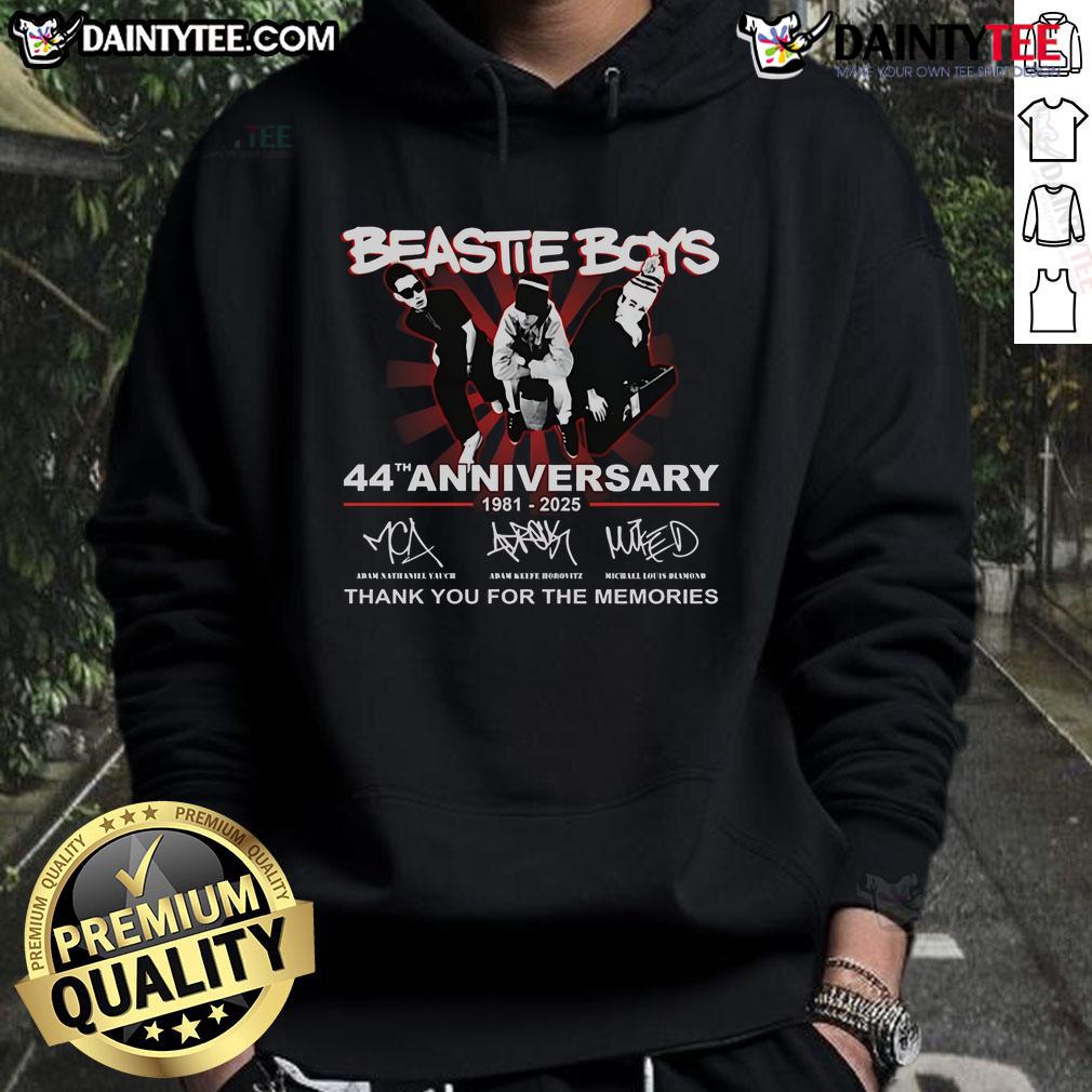 Nice Beastie Boys 44Th Anniversary 1981 2025 Signatures Hoodie Nice Beastie Boys 44th Anniversary 1981-2025 Signatures Hoodie featuring iconic band signatures and vibrant design.