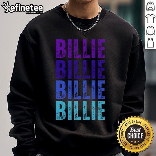 Cozy 'Nice Billie' sweatshirt featuring 'I Love Billie' design, perfect for fans of Billie Eilish and stylish casual wear.